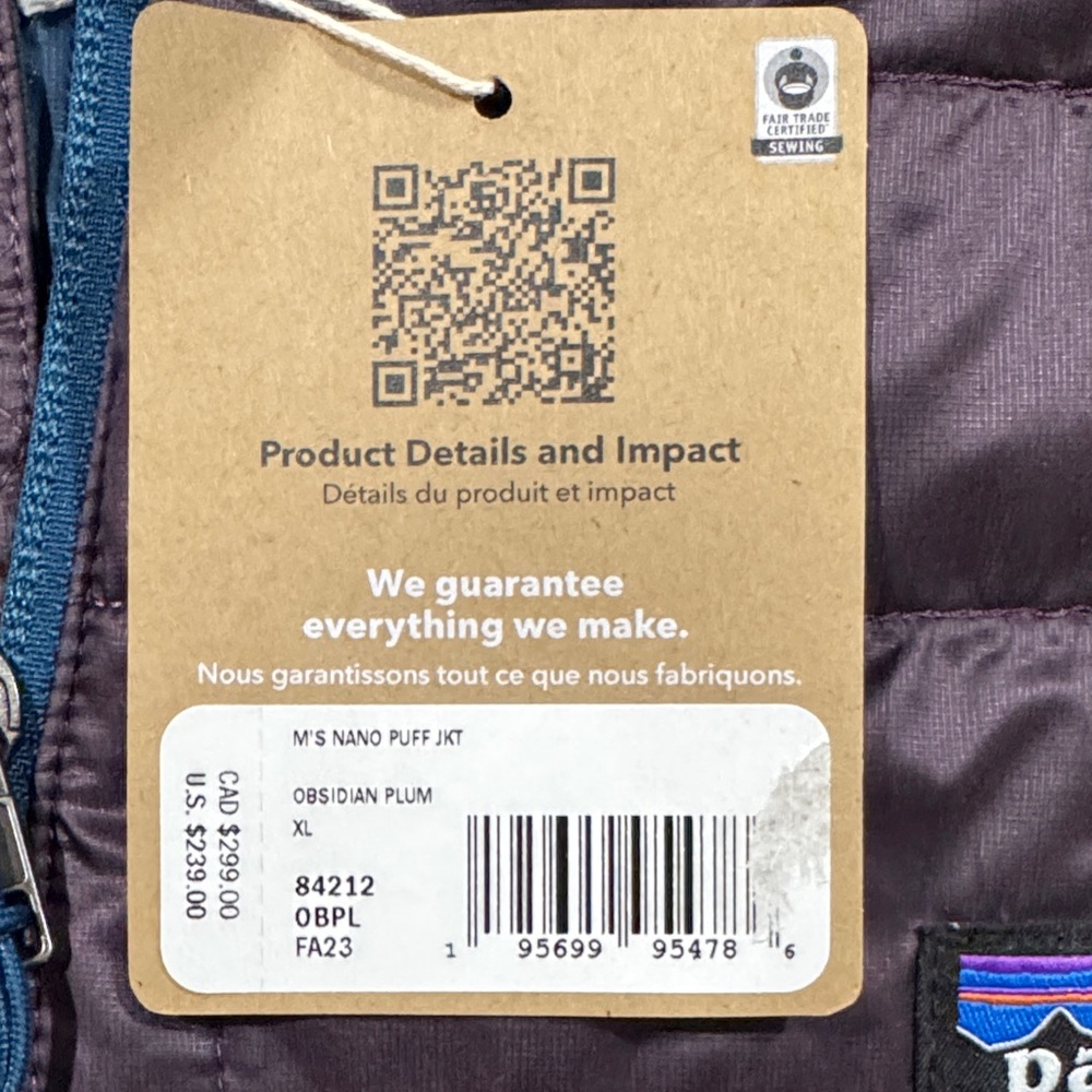 Patagonia Nano Puff -Obsidian Plum - Picture 3 of 3